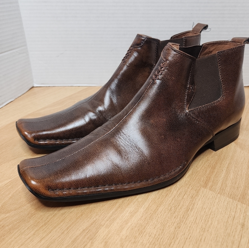 Giorgio Brutini Brown Leather Chelsea Boots Mens Size 9.5